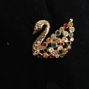 Swarovski Swan Pin